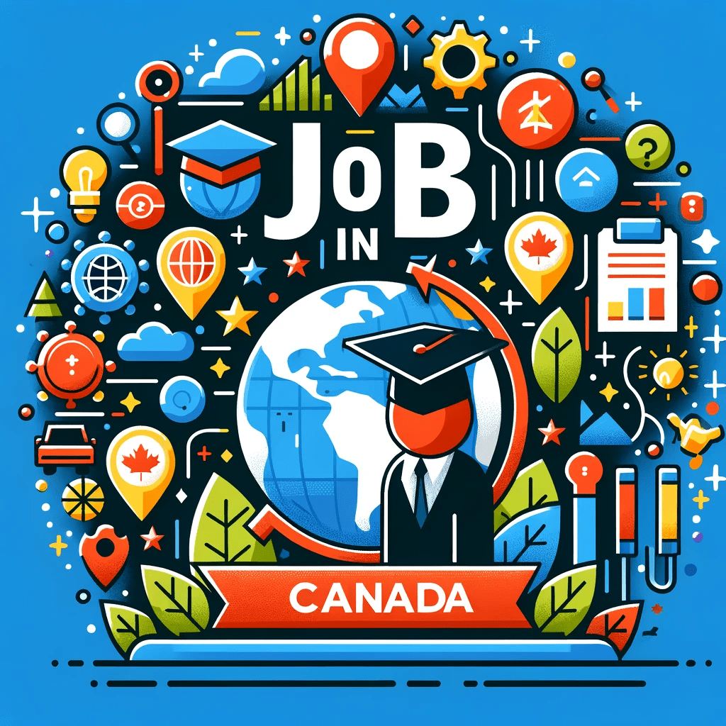 Globe and Educational Symbols for International Students' Job Search Article